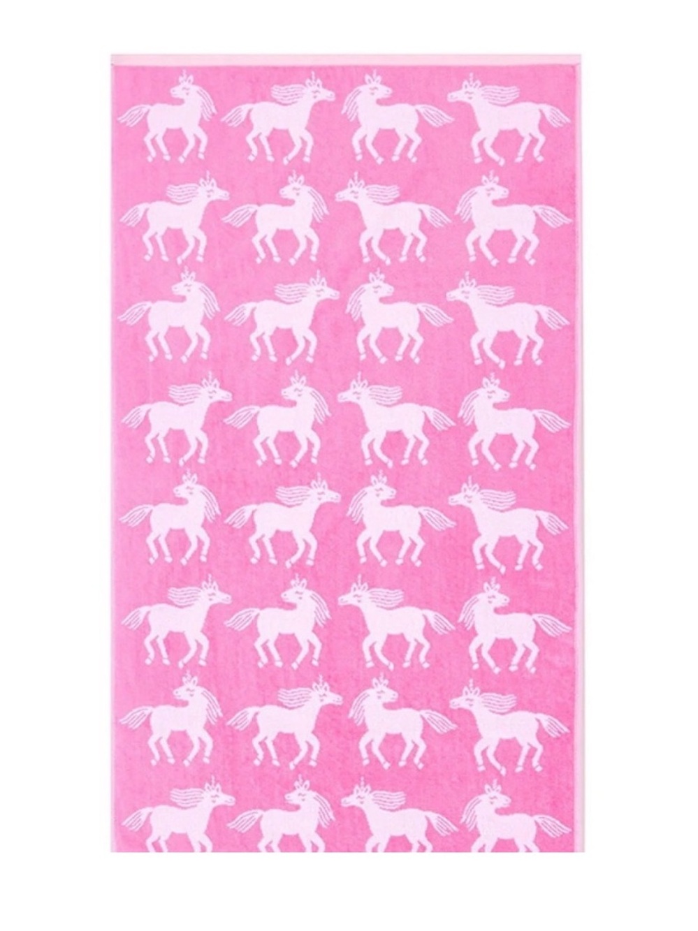 Pottery Barn Kids - Pink Unicorn Print Bath Towel 100% cotton